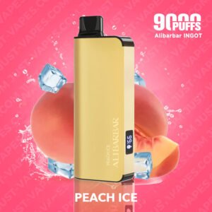 peach ice – alibarbar ingot – 9000 puffs