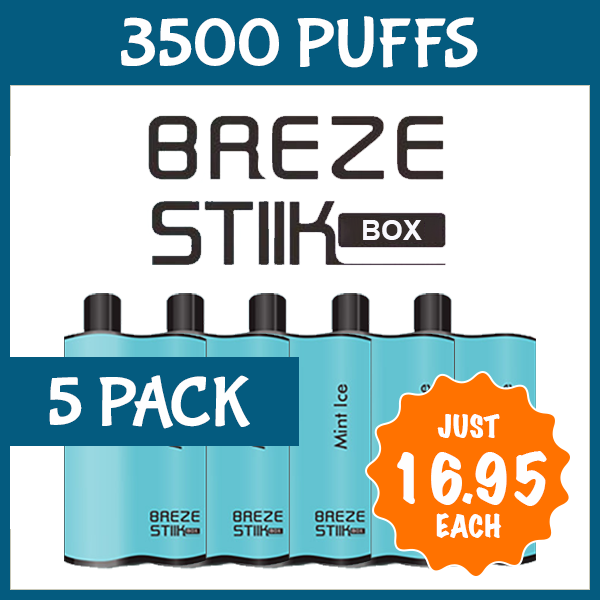 5 pack mint ice – breze stiik box – 3500 puffs 5 pack mint ice – breze stiik box – 3500 puffs