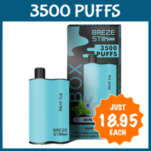 mint ice – breze stiik box – 3500 puffs