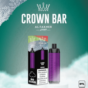 Home alfakher crown bar lush ice – 8000 puffs