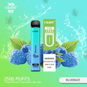 x qlusive bluerazz – 2500 puffs