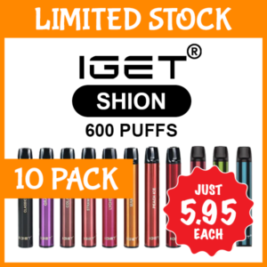 10 pack – iget shion – 600 puffs