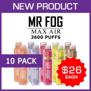 Home mr fog max air – 3600 puffs – 10 pack