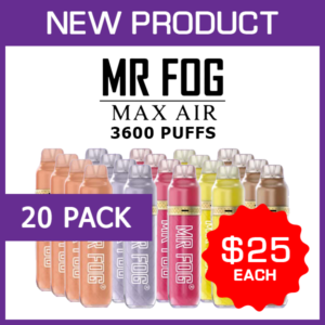 Home mr fog max air – 3600 puffs – 20 pack
