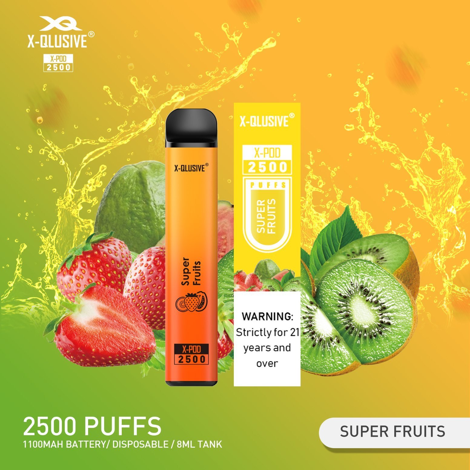 x qlusive super fruits – 2500 puffs (strawberry kiwi pomegranate) x qlusive super fruits – 2500 puffs (strawberry kiwi pomegranate)
