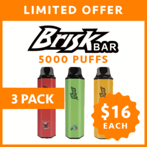 brisk bar – 5000 puffs – 3 pack