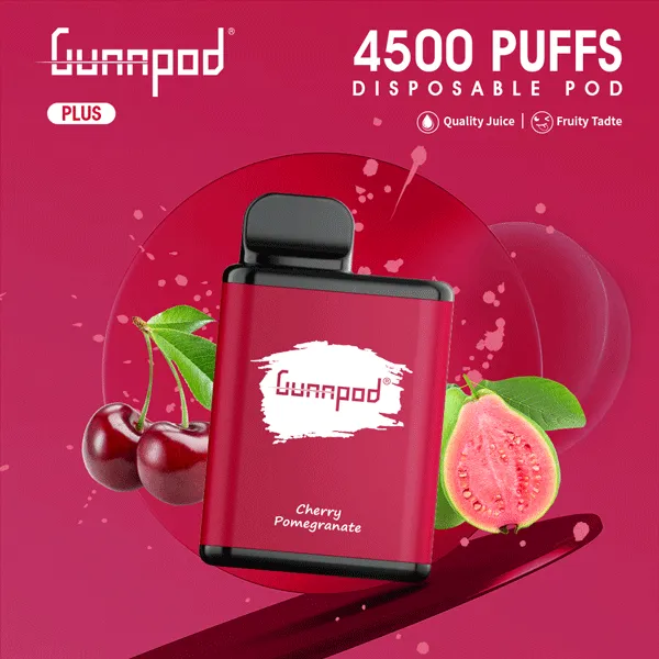 gunnpod plus cherry pomegranate ice – 4500 puffs gunnpod plus cherry pomegranate ice – 4500 puffs