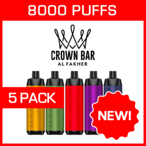 Home alfakher crown bar – 8000 puffs – 5 pack