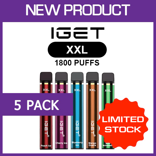 iget xxl – 1800 puffs – 5 pack iget xxl – 1800 puffs – 5 pack