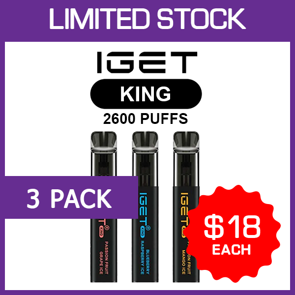 iget king – 2600 puffs – 3 pack iget king – 2600 puffs – 3 pack
