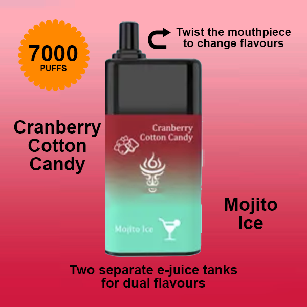 cranberry cotton candy + mojito ice – mooodan dual flavour – 7000 puffs cranberry cotton candy + mojito ice – mooodan dual flavour – 7000 puffs
