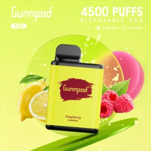 gunnpod plus raspberry lemon – 4500 puffs