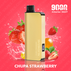 chupa chups strawberry – alibarbar ingot – 9000 puffs