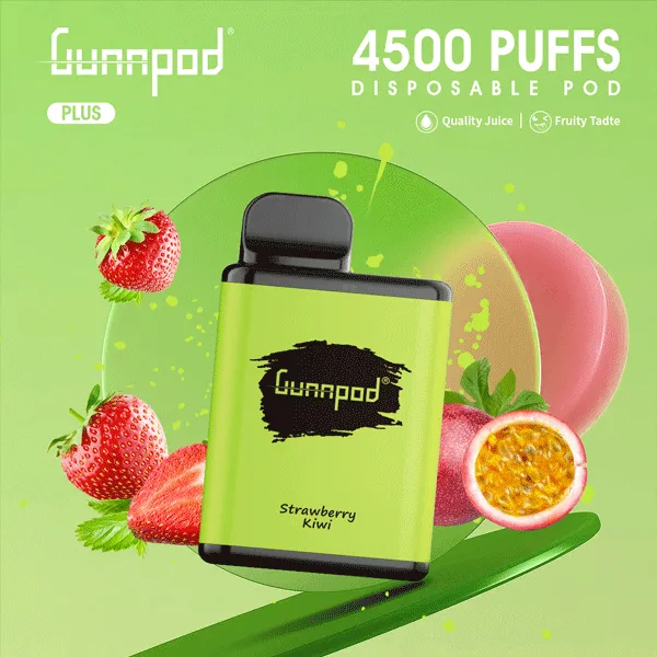 gunnpod plus strawberry kiwi – 4500 puffs gunnpod plus strawberry kiwi – 4500 puffs