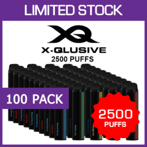 x qlusive – 2500 puffs – 100 pack
