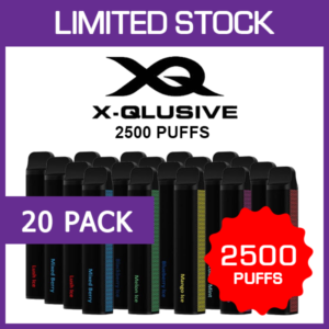 x qlusive – 2500 puffs – 20 pack