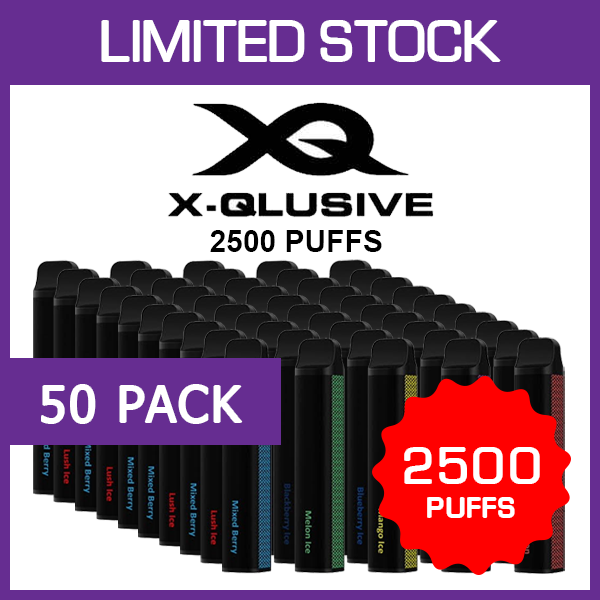 x qlusive – 2500 puffs – 50 pack x qlusive – 2500 puffs – 50 pack
